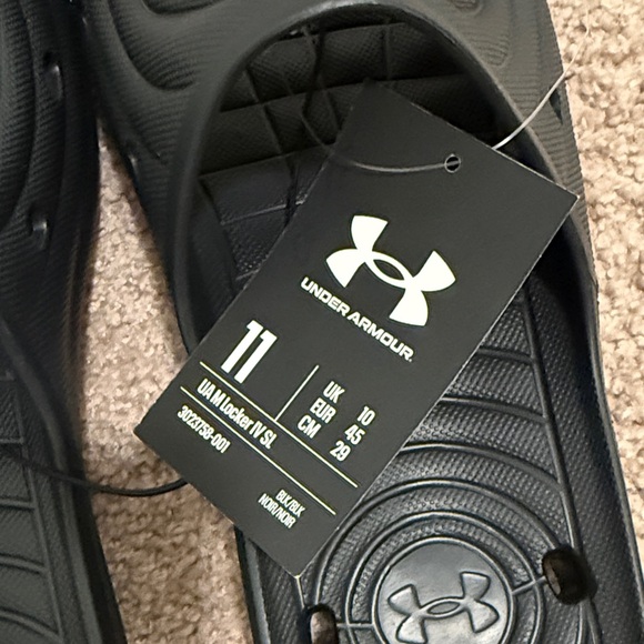 Under Armour Dark Slide Sandals with Logo - Picture 2 of 3